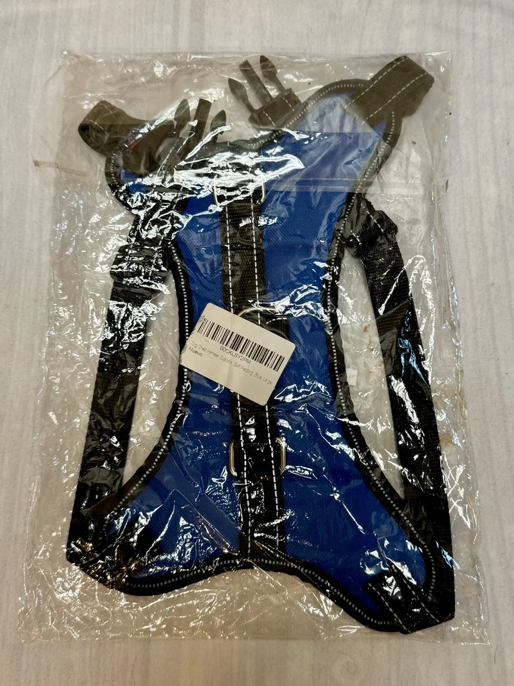 Blue Black Large Dog No Pull Padded Chest  Harness New